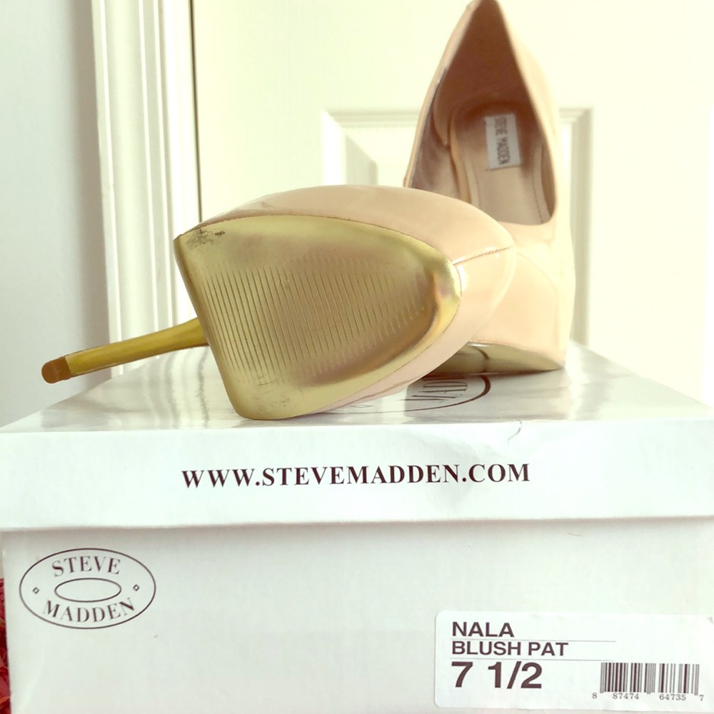 Steve Madden Nude Platform Pumps, Patent Leather